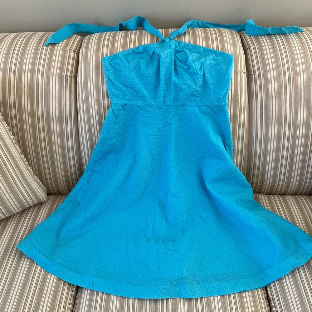 NWT J.Crew Vibrant Blue Halter Dress size 10P
